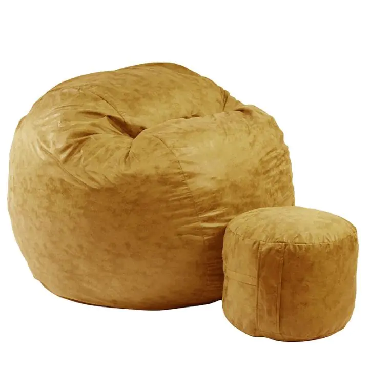 Комплект Барбарон и табуретка за крака 700л. King Size, Amber, Перящ се калъф, Трансформира се в легло, Пълнеж с микс от мемори пяна и дунапрен, Гама Premium, 8959