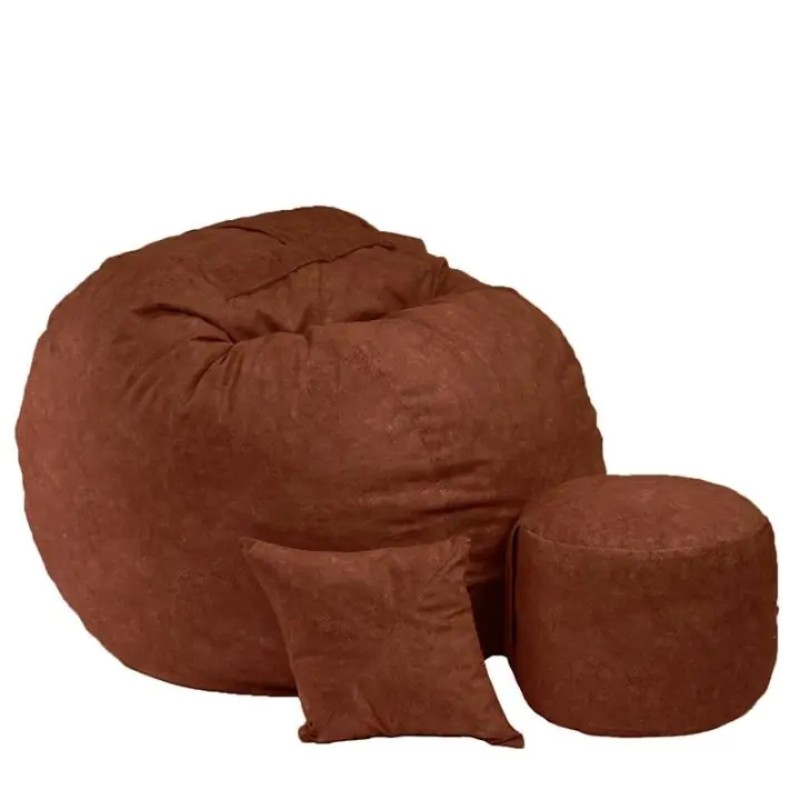 Комплект Барбарон с табуретка за крака и декоративна възглавница 700л. King Size, Terra, Перящ се калъф, Трансформира се в легло, Пълнеж с микс от мемори пяна и дунапрен, Гама Premium, 8928