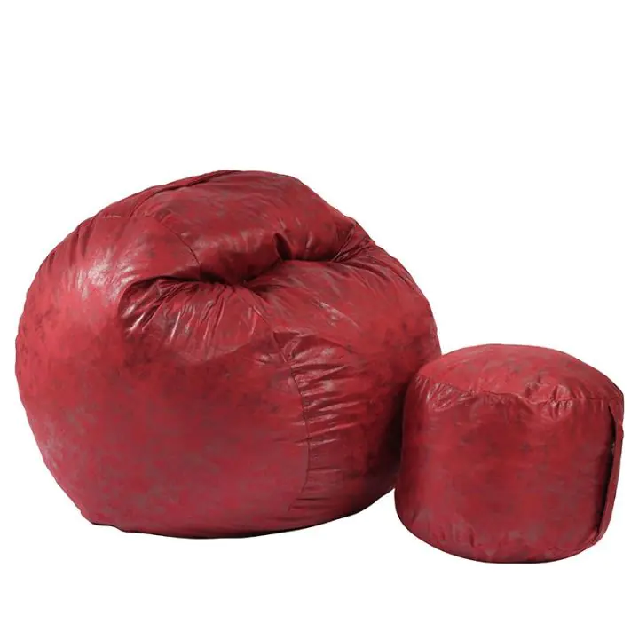 Комплект, Барбарон с табуретка за крака, 500л. Matusalem - Cranberry, Перящ се калъф, Подходящ за деца, Пълнеж с микс от мемори пяна и дунапрен, Гама Premium, 8427