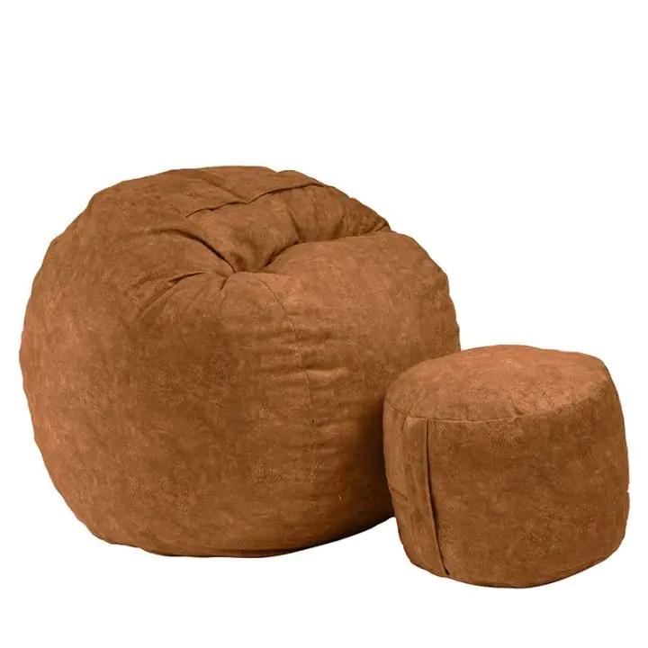 Комплект Барбарон с табуретка за крака 500л. Matusalem - Mecca, Перящ се калъф, Подходящ за деца, Пълнеж с микс от мемори пяна и дунапрен, Гама Premium, 8942