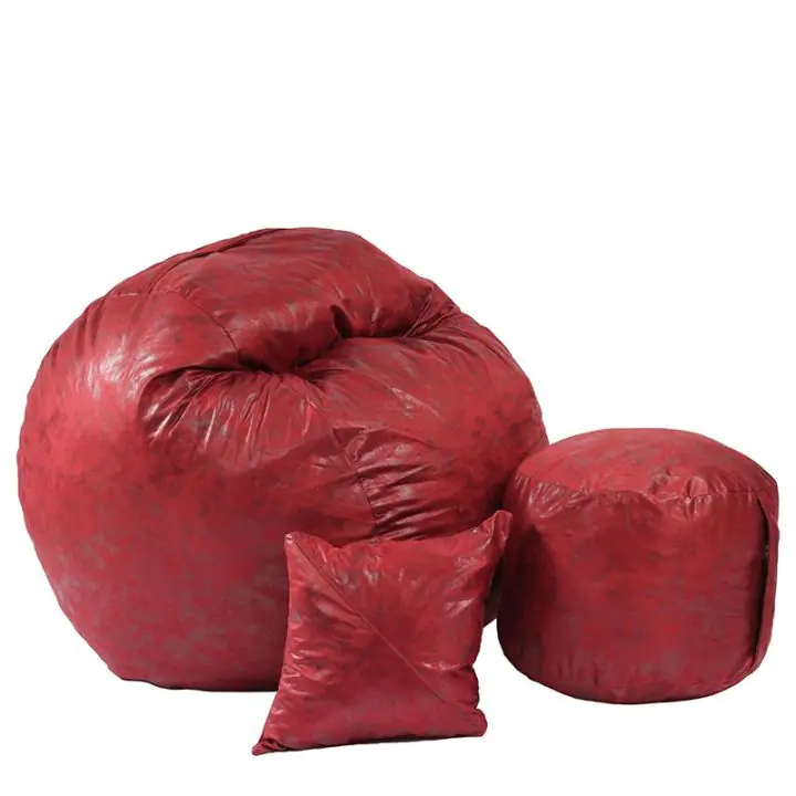 Комплект, Барбарон с табуретка за крака и декоративна възглавница, 500л. Matusalem, Cranberry, Перящ се калъф, Подходящ за деца, Пълнеж с микс от мемори пяна и дунапрен, Гама Premium, 8437