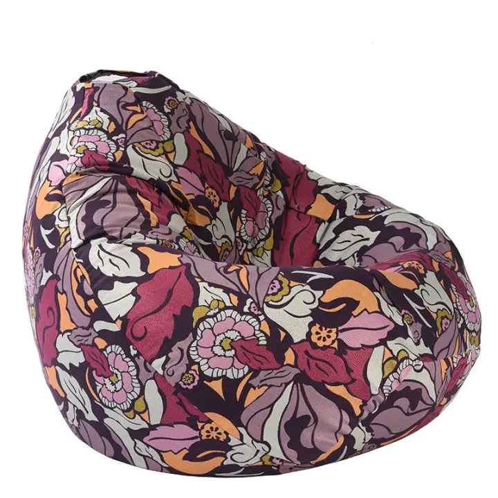 Пуф, круша, 320л., Nirvana Grande - Flower Power, Перящ се калъф, Пълнеж от Полистиролни перли, Гама Premium