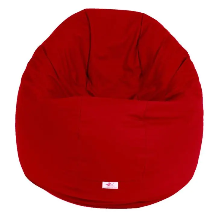 Пуф, за деца, 210л., Relaxo - Teteron Red, За открито, Перящ се калъф, Пълнеж от Полистиролни перли