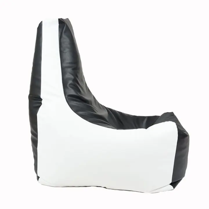 Пуф, стол, 350л., Sunlounger Evo XL - Black & White, PU кожа, Пълнеж от полистиролни перли