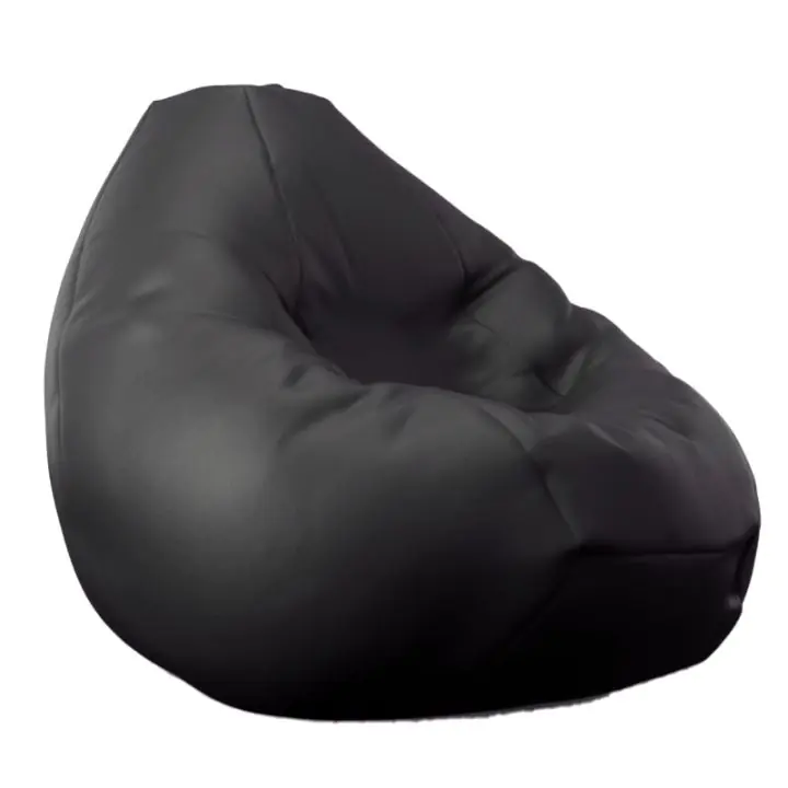 Пуф, круша, 320л., Nirvana Grande - Back 2 Black, PU Кожа, Пълнеж от полистиролни перли