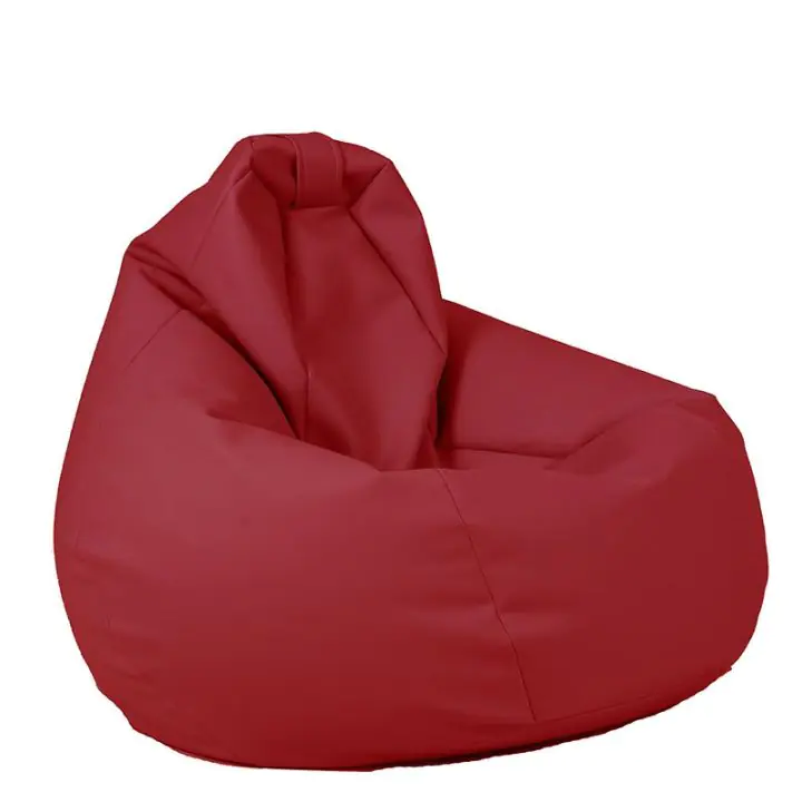 Пуф, круша, 220л., Nirvana Hobbit - Rosu Carmin, Еко кожа, Пълнеж от Полистиролни перли