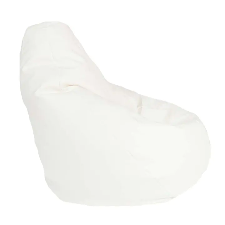 Пуф, круша, 220л., Nirvana Hobbit - Alb, Еко кожа, Пълнеж от полистиролни перли