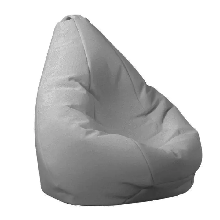 Пуф, круша за деца 4-14 г.,160л. Nirvana Light - Teteron Grey, За открито, Перящ се калъф, Пълнеж от Полистиролни перли, 8355