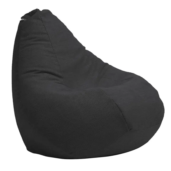 Калъф за пуф круша, 220л., Nirvana Hobbit - Eerie Black, (Не съдържа пълнеж), Гама Premium, 8707