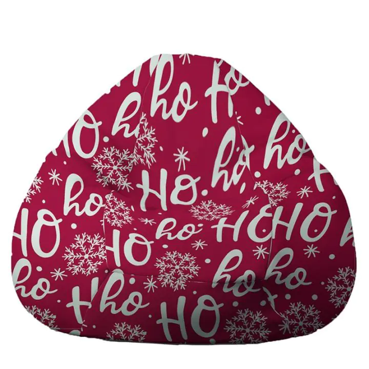 Калъф за пуф круша, 520л., Nirvana Gigant - Ho-Ho-Ho, (Не съдържа пълнеж), водоустойчив, принт, 8592