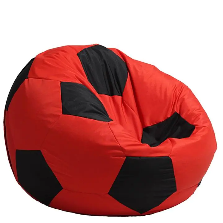 Пуф, топка 500л. Telstar XXL - Red & Black , За открито, Перящ се калъф, Пълнеж от Полистиролни перли