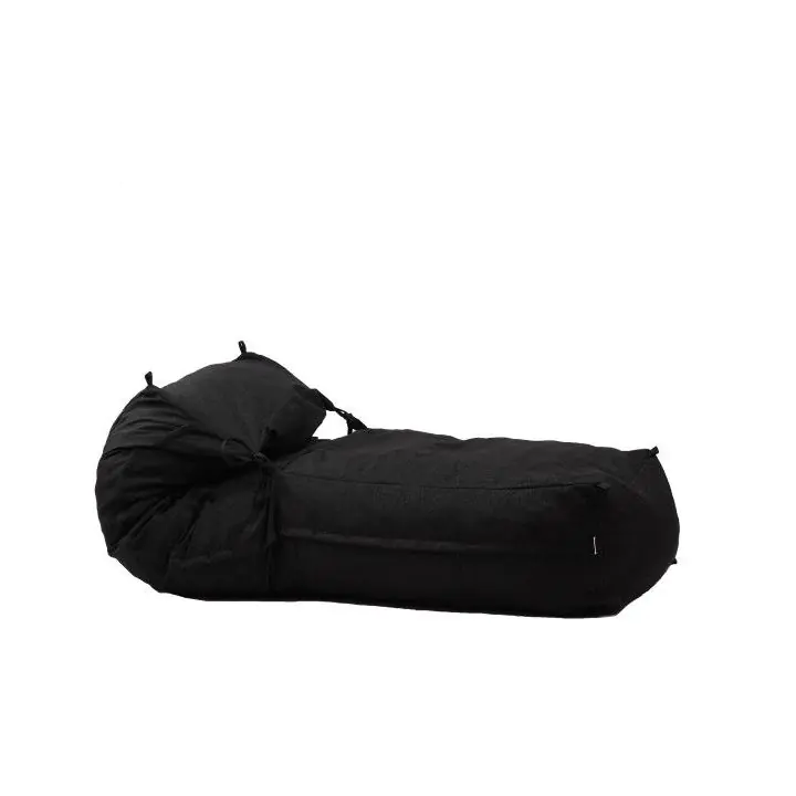 Пуф, легло, 450л., Yoga XL - Eerie Black, Перящ се калъф, Пълнеж с микс от мемори пяна и дунапрен, (1791)