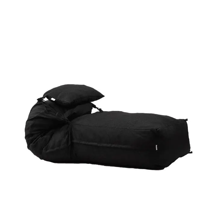 Комплект, пуф легло и декоративна възглавница, 500л. Yoga XL - Eerie Black, Перящ се калъф, Пълнеж с микс от мемори пяна и дунапрен, Гама Premium