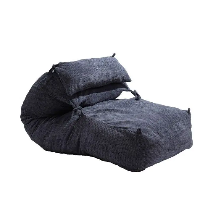 Комплект, пуф легло и декоративна възглавница, 500л. Yoga XL - Dusty blue, Перящ се калъф, Пълнеж с микс от мемори пяна и дунапрен, Гама Plush honey