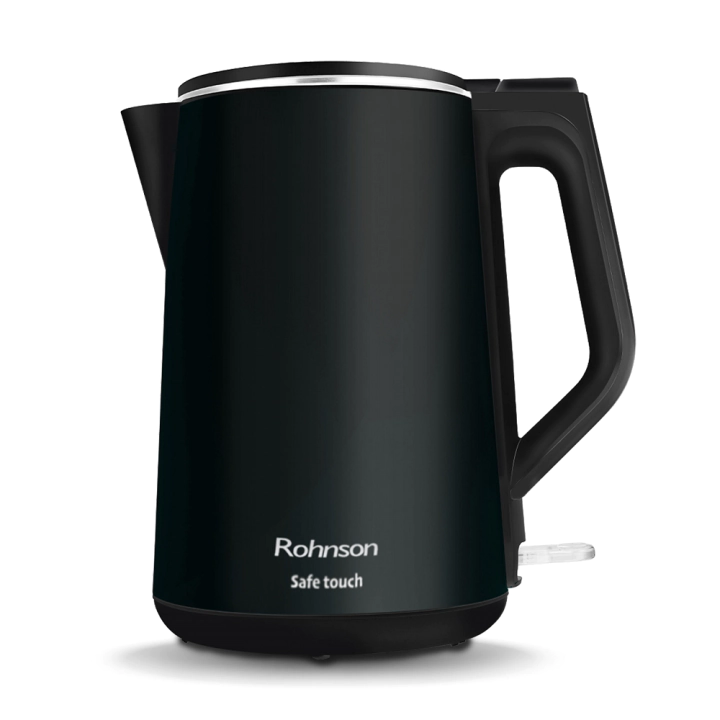 Нагревателна кана Rohnson R-7528 Safe Touch, 2200W, Черен, (16865)