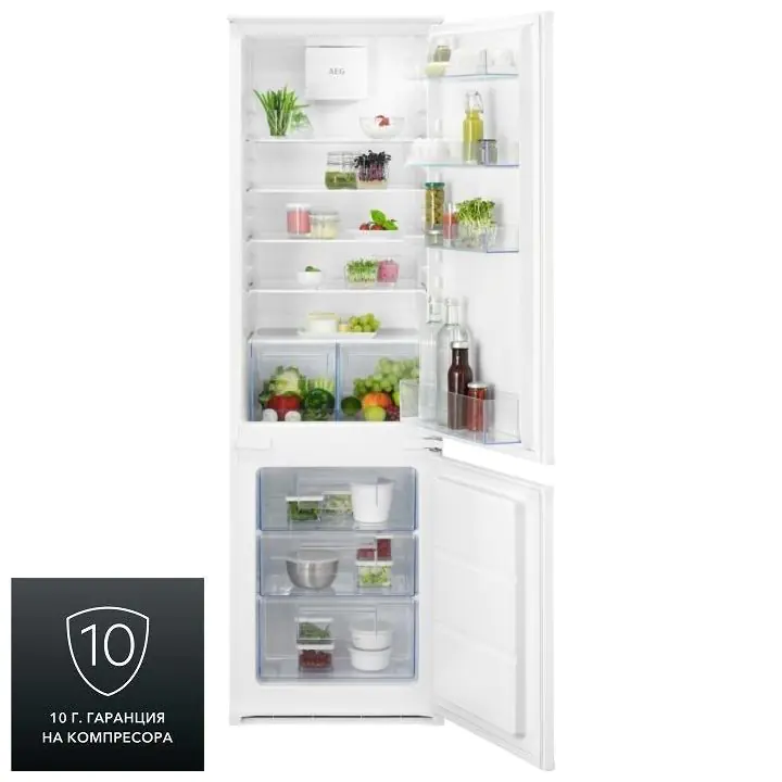 Комбиниран хладилник с фризер за вграждане AEG OSC5D181ES, (21891)
