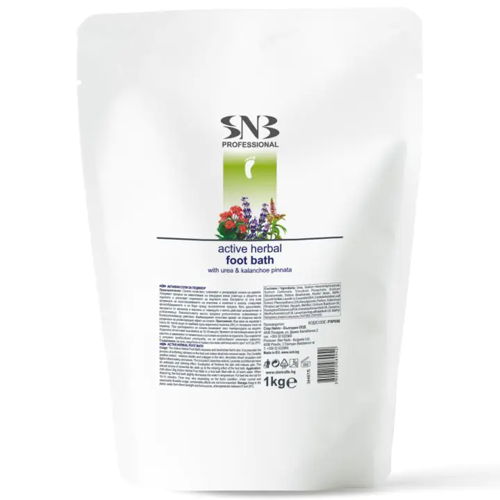 Активни соли за педикюр SNB, пълнител, 1 кг, PSP096, (35924056)