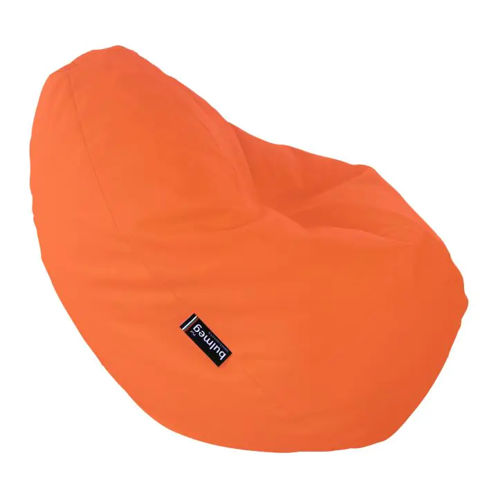 Пуф BULMEG PT2PPOR, Голям барбарон тип круша с водоустойчив перящ се калъф, Пълнеж от полистиролни перли, 320л, Оранжев