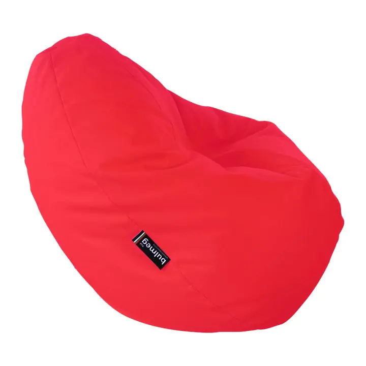 Пуф BULMEG PT2PPRD, Голям барбарон тип круша с водоустойчив перящ се калъф, Пълнеж от полистиролни перли, 320л, Червен