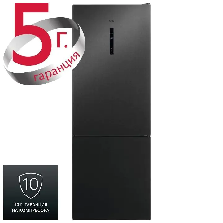 Хладилник с фризер AEG ORC6M481EL, No Frost, 481 L, Черен Инокс, (21884)