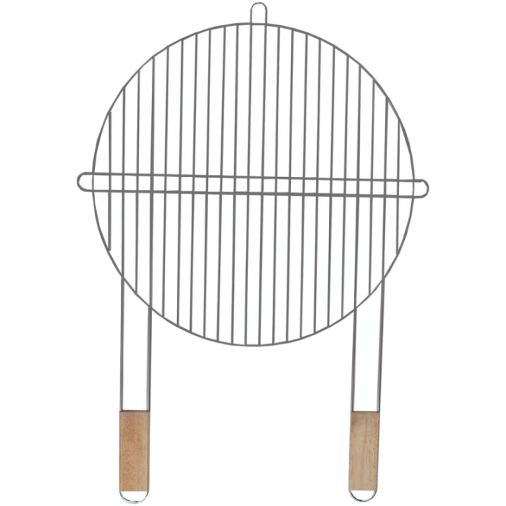 Решетка за грил Master Grill & Party MG257, 51 см, Дървени дръжки, Хром, (35948656)