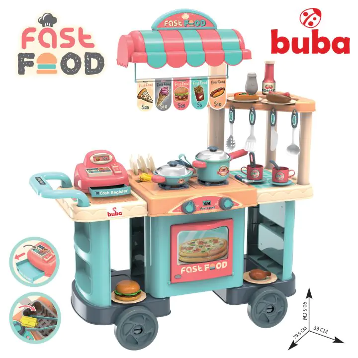 Ресторант на колела Buba Kitchen trolley 008-958, Синя, (15278)