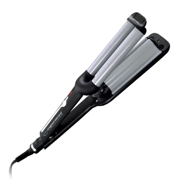 Ретро преса за коса Esperanza Isabella EBL013, 55W, Керамично покритие, 200 C, Черен/сив, (9999EBL013)