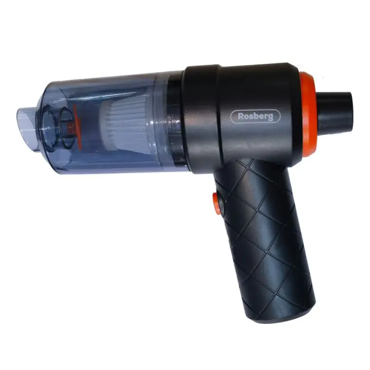 Ръчна прахосмукачка Rosberg R51001PV, 6 W, 2.8 kPa, 3.7V, 0.1L, Автономия 10 мин, Черен, (21319)