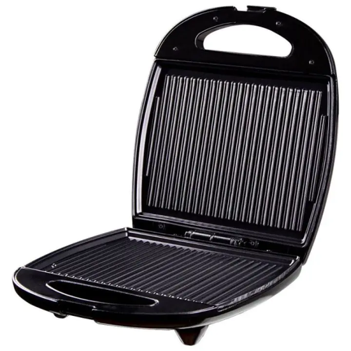 Сандвич тостер за 4 филийки Rosberg R51442B, 1200W, Незалепващи плочи, Черен, (555R51442B)