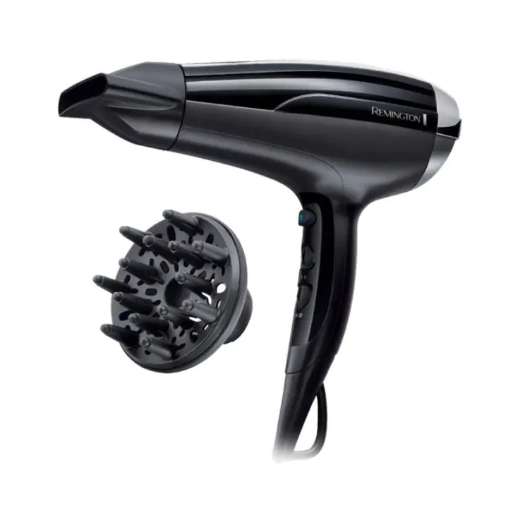 Сешоар Remington D5215 Pro Air Shine, 2300W, 2 скорости, 3 степени, Йонна система, 85 км/ч, Керамична решетка, Черен, (35945602)