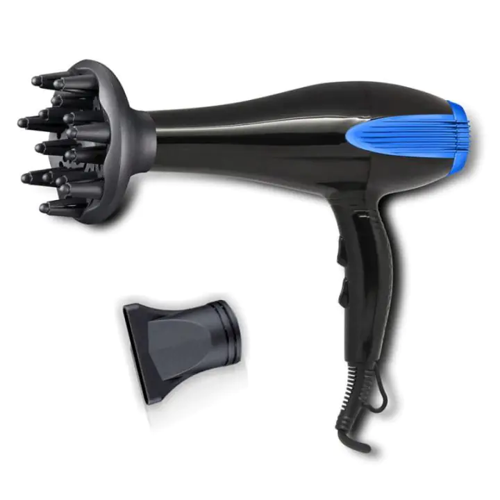 Сешоар Rosberg R51100AD, 2200W, Дифузер, 3 степени, 2 скорости, Черен/син, (5551100ADB)