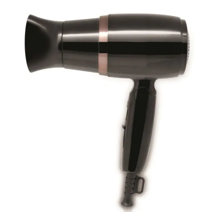 Сешоар Rosberg R51100J, 1600W, Сгъваем, Студен въздух, 3 нива, Черен/златист, (55R51100JB)