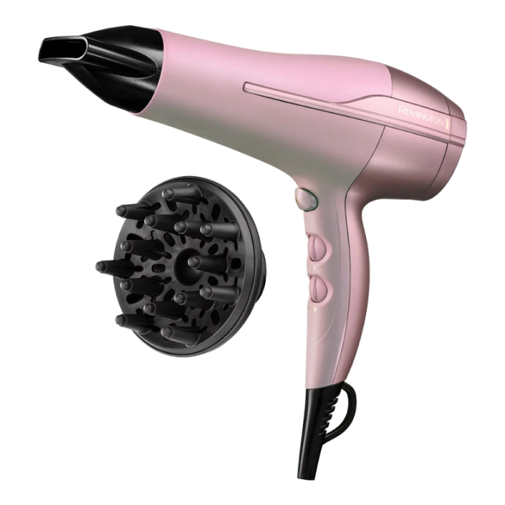 Сешоар Remington Coconut Smooth D5901, 2200 W, 2 скорости, 3 температурни настройки, Cool shot, Аксесоари, Розов, (35922731)
