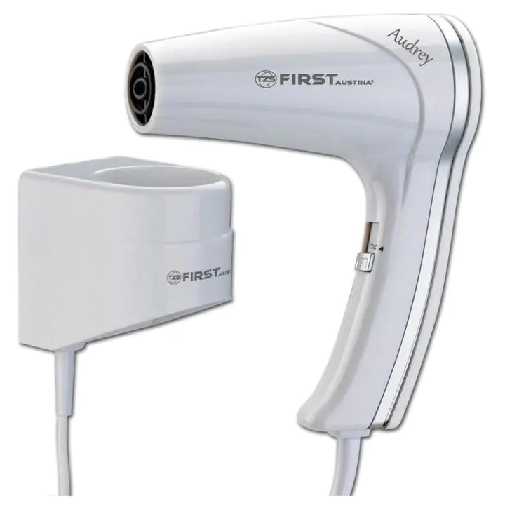 Сешоар за баня FIRST FA-5655-1, 1200W, Поставка за стена, Бял, (15986)