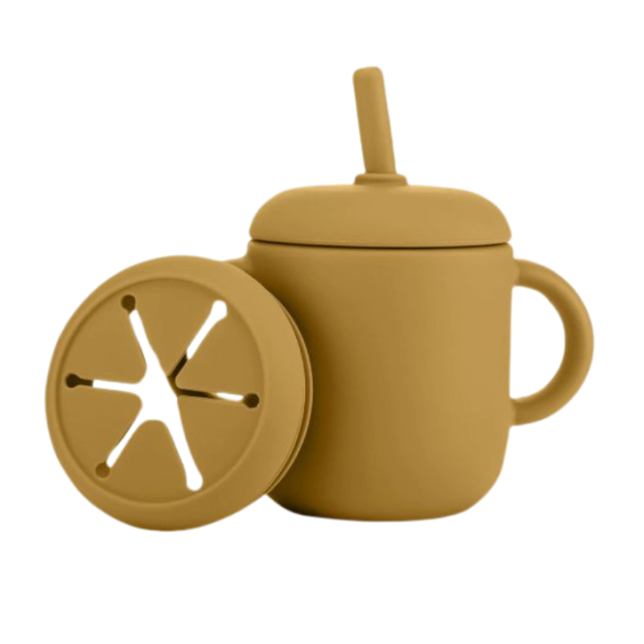 Силиконова чаша 2в1 Reer, Жълта, 25075, (35944689)