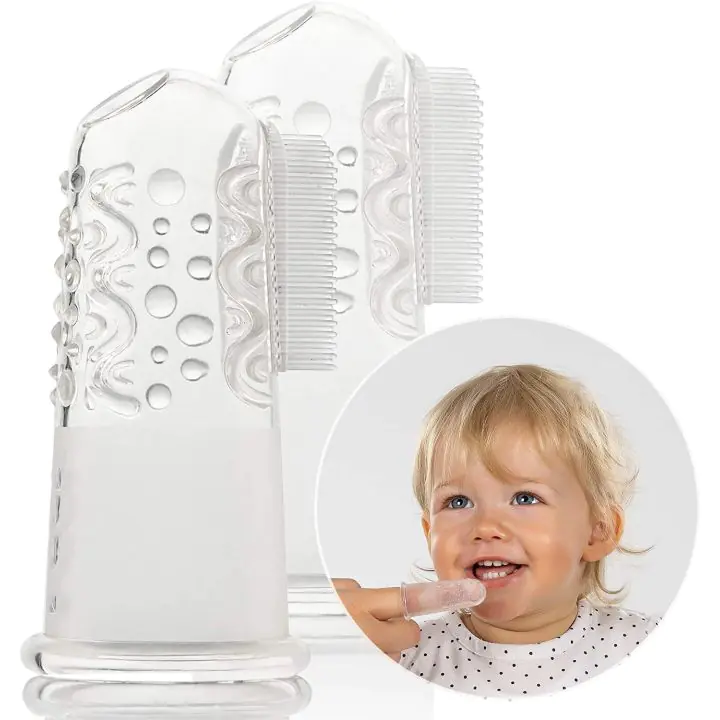 Силиконови напръстници за почистване на зъби Reer 79249, (15239)