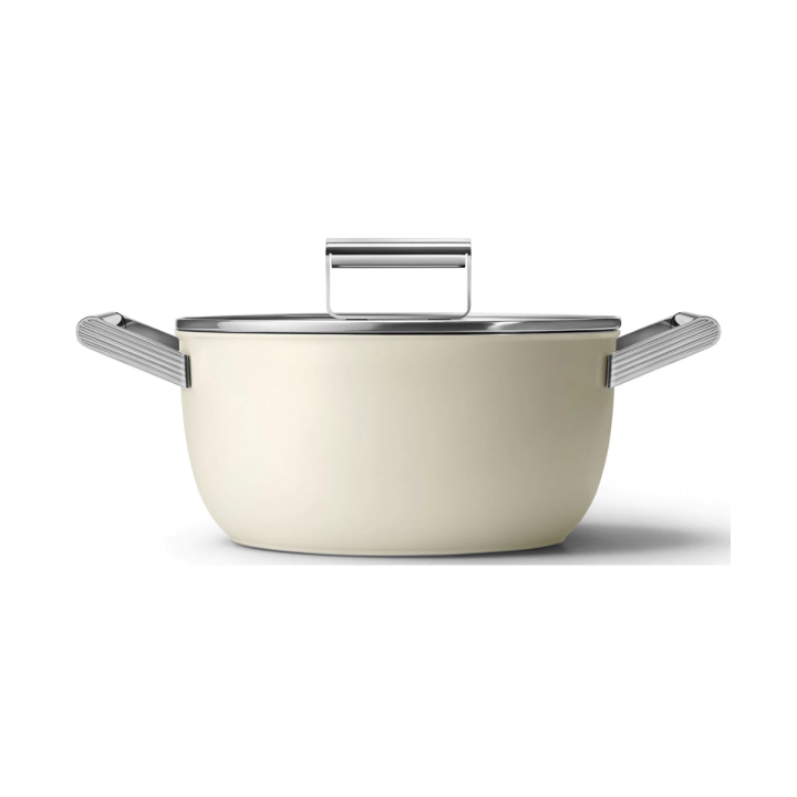 Тенджера SMEG CKFC2411CRM, 50s Style, Диаметър 24 см., Обем 4.8 л., (20034)