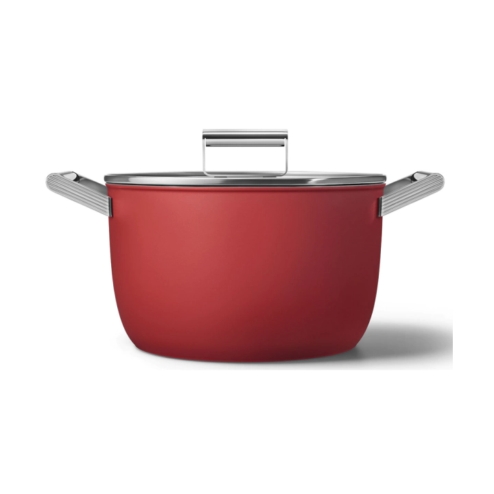 Тенджера SMEG CKFC2611RDM, 50s Style, Диаметър 26 см., Обем 7.7 л., (20038)