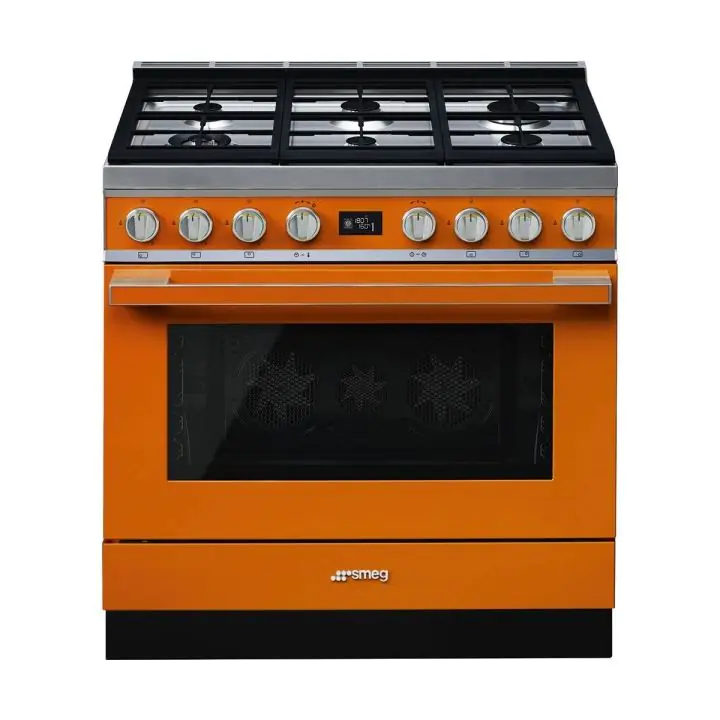 Готварска печка SMEG CPF9GPOR, Серия Portofino, 90 см, 6 газови котлона, (19714)