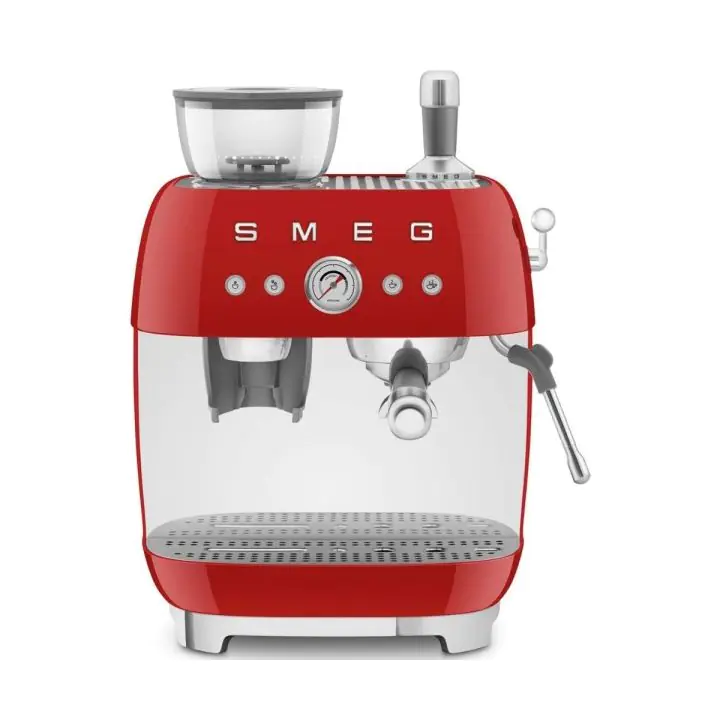 Кафемашина с интегрирана кафемелачка SMEG EGF03RDEU, 50s Style, еспресо, 15 бара, 1650W, (19988)