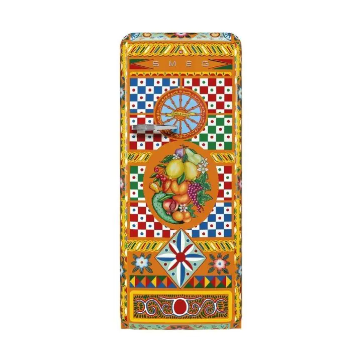 Хладилник с дизайн на Dolce & Gabbana SMEG FAB28RDGC5, 50s Style, Десни панти, 60 см, (19662)