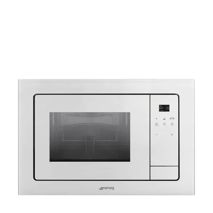 Микровълнова за вграждане SMEG FMI120B2, Серия Linea, 21 литра, Бяло стъкло, (19681)