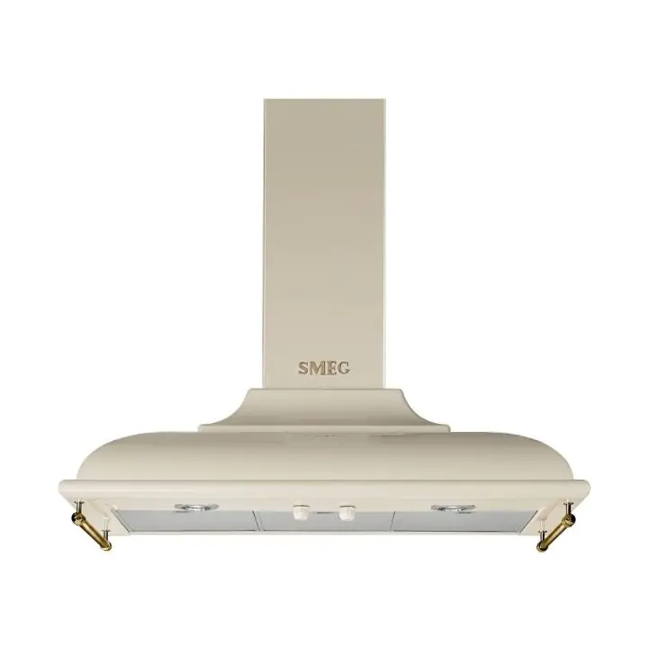 Аспиратор за монтаж на стена SMEG KC19POE, Серия Cortina, 90 см, за монтаж на стена, Античен месинг, (19518)