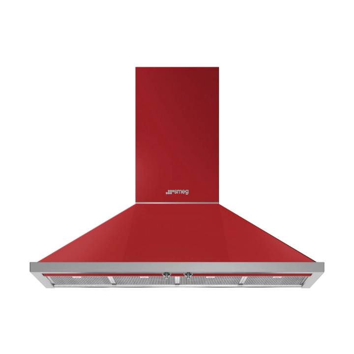 Аспиратор SMEG KPF12RD, Серия Portofino, 120 см, за монтаж на стена, Червен, (19507)