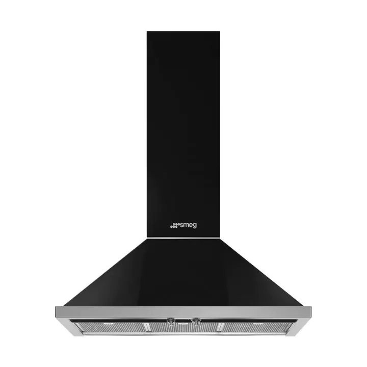 Аспиратор SMEG KPF9BL, Серия Portofino, 90 см, за монтаж на стена, Черен, (19492)
