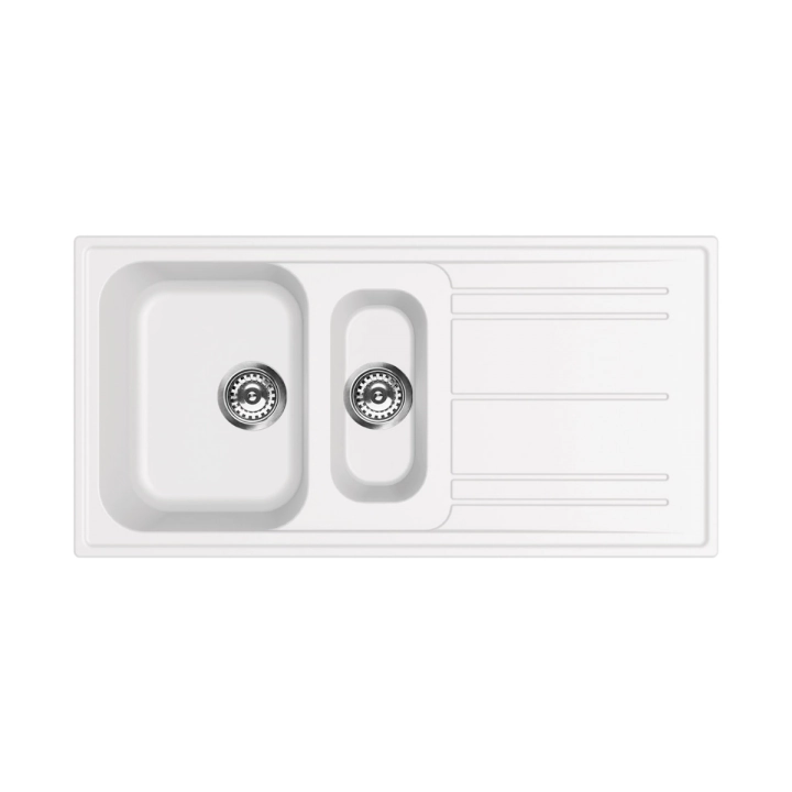 Мивка за монтаж в плот SMEG LZ102B, Серия Rigae, 100 см, Две корита, (19797)