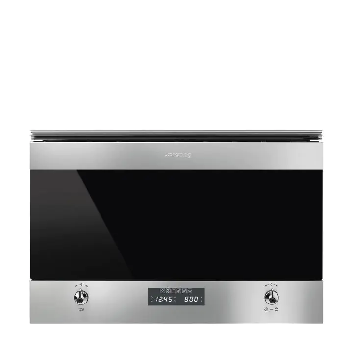 Микровълнова за вграждане SMEG MP322X1, Серия Classica, 22 литра, Инокси черно стъкло, (19679)