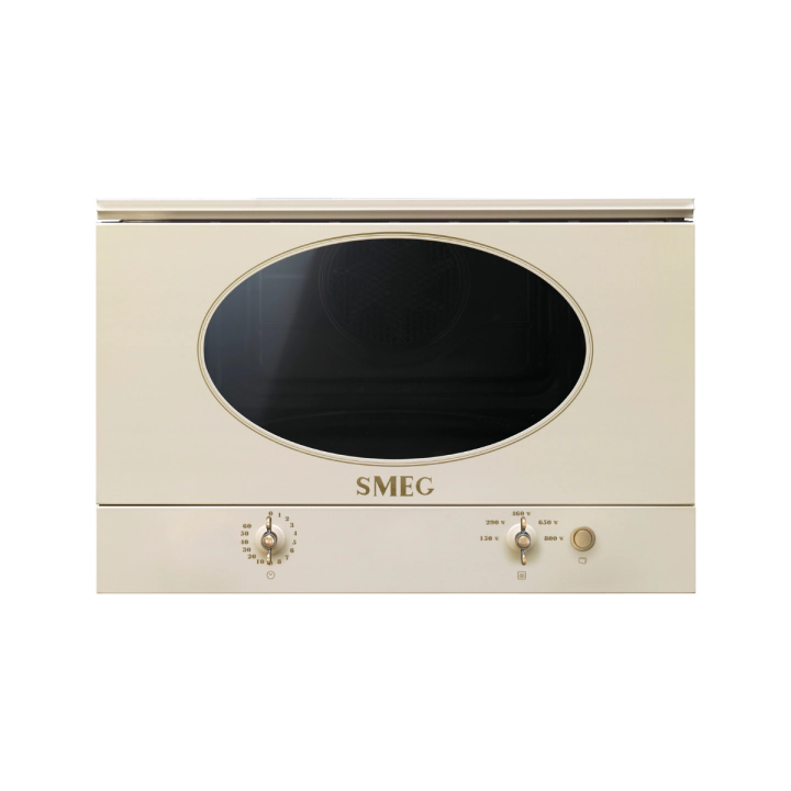 Микровълнова за вграждане SMEG MP822NPO, Серия Coloniale, 22 литра, Крем, (19678)