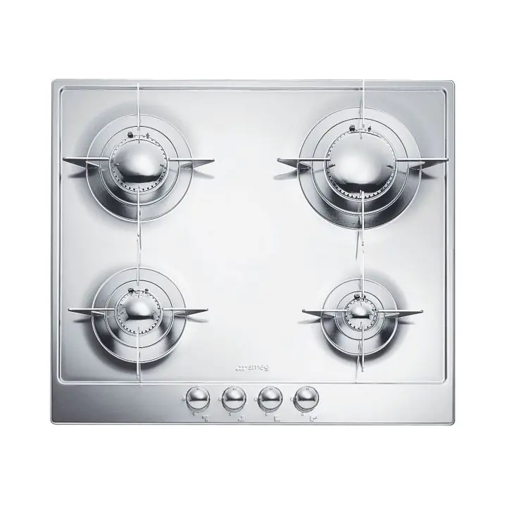 Газов плот SMEG P64ES, Серия Piano Design, 60 см, Неръждаема стомана, (19401)