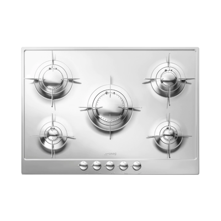 Газов плот SMEG P705ES, Серия Piano Design, 70/75 см, Неръждаема стомана, (19439)